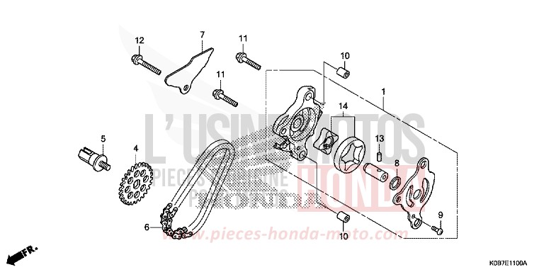 OELPUMPE von Forza 300 MAT CYNOS GRAY METALLIC (NH312) von 2019